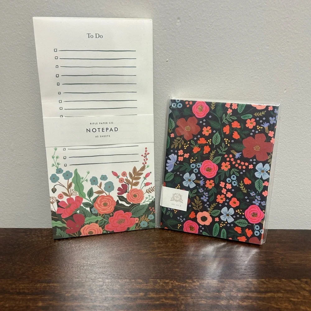 New! Rifle Paper Co. Notepad & Pocket Notebook Set - Picture 1 of 10